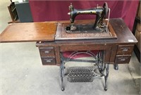 Antique National Treadle Pedal Sewing Machine