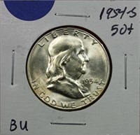 1954-S Franklin Half Dollar BU