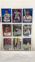 9x Autographed Baseball Cards