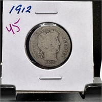 1912 BARBER SILVER DIME