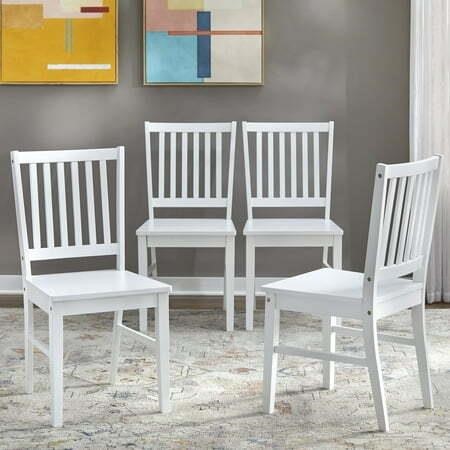 TMS Shaker Dining Chairs  Set of 4  White