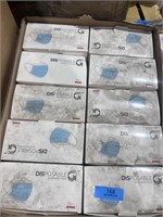 Large box of disposable face masks