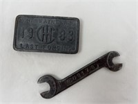 International Harvester wrench and belt buckle