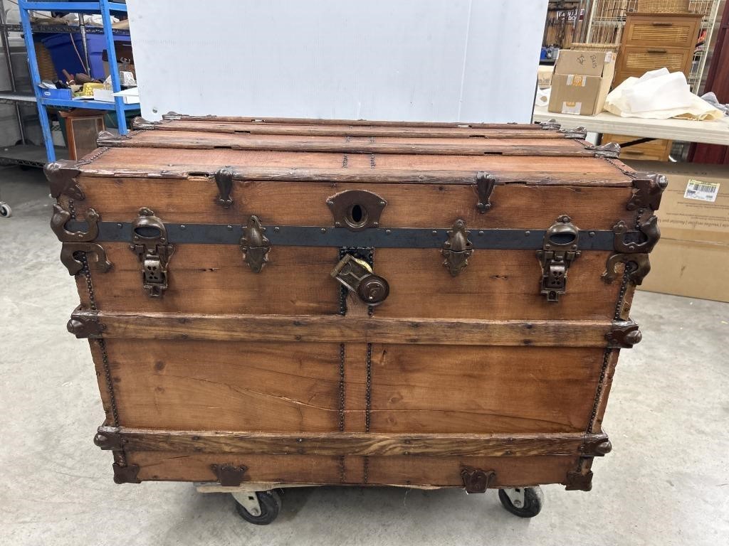 Decorative wooden chest 37 in long 22 in wide 25