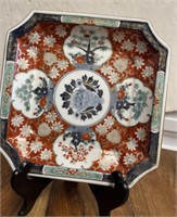 Signed Oriental Porcelain Imari Dish