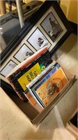 Box lot, books, photo frame(399)