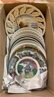 Box lot of 11 collector plates, including two