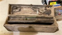 Vintage carpenters box, measures 32 x 9 x 9(1401)