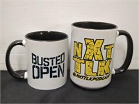 2 Mugs - Right One Measures Approx 5" W x 4.5" T