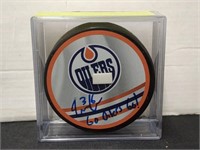 Oilers Autographed Hockey Puck