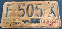 1938 Ohio license plate