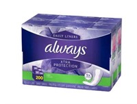 200Pk Always Daily Xtra Protection Long Liners