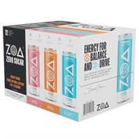ZOA Zero Sugar Energy Drink Variety Pack, 12-Pc