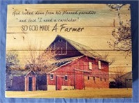 "So God Made A Farmer" Wood Sign