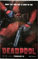 Deadpool Poster Ryan Reynolds Autograph