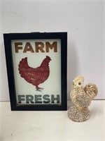 Farm Fresh Shadow Box & Seashell Chicken