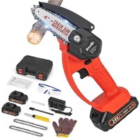Mini Chainsaw, 4 Inch Cordless Electric Handheld