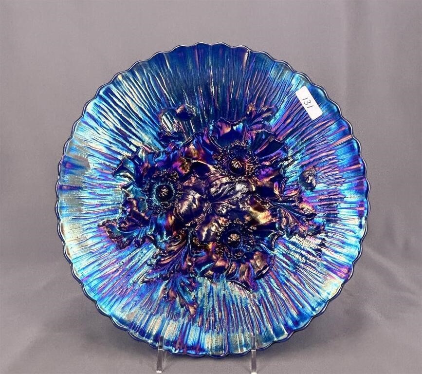 Poppy Show 9" plate - blue