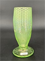 N's Corn Vase w/stalk base - ice green