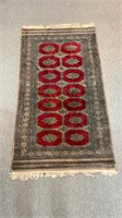 Fine Hand Knotted Bokhara Rug 36x66