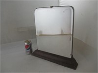 Miroir de table avec socle en bois
