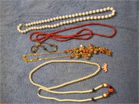 5 Necklaces with one Bracelet