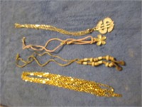 4 Necklaces- Money Sign, etc
