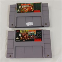 Super Nintendo Donkey Kong Game Lot of 2