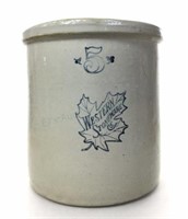 Western 5 Gallon Stoneware Crock
