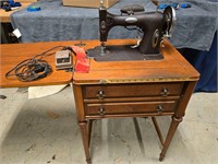 Vintage Sewing Machine Cabinet for Rotary Sewing