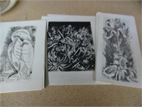 Vintage Lot of Ink Prints on Paper