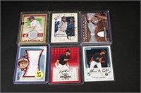 MLB 6 CARD LOT - MISC. ASSORTED