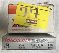 (3) WINCHESTER 12 GA, 2-3/4", RIFLED SLUGS,