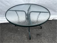 Circular Glass Top Patio Table
