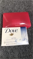 dove bar soap and soap container