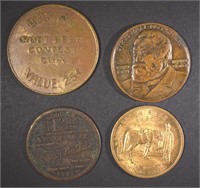 LOT OF 4-TOKENS/MEDALS