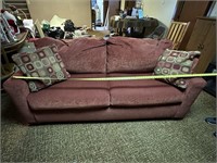 couch and 2 throw pillows