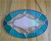 VINTAGE STAINED GLASS WINDOW HANGING