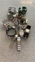 Large Lot Of Woman's & Men's Watches All Need Batt