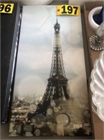 (1) Canvas Paris print NO SHIPPING