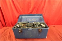 Tool Box w/ Contents: Engraver, Ratchet Strap,