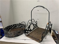 Metal and Woven Baskets