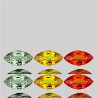 Natural Multi Color Sapphire 6 Pcs {Flawless-VVS}