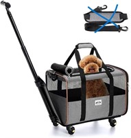 *Cat Dog Carrier with Wheels Airline Approved
