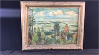 Antique Oil Painting on Canvas - Signed
