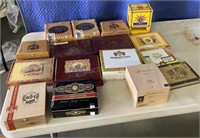 Lot of 16 Assorted Cigar Boxes