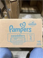 168Pcs Size 3 Pampers Swaddlers Diapers