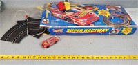 Played Super Raceway Set w/ 1 Car