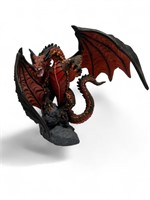 "The defender" red dragon sculpture