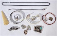 Sterling Silver Chain, Bracelet, & Beads